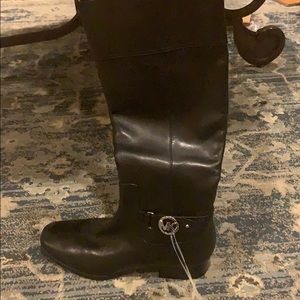 Michael Kors BLK leather calf boot sz 10